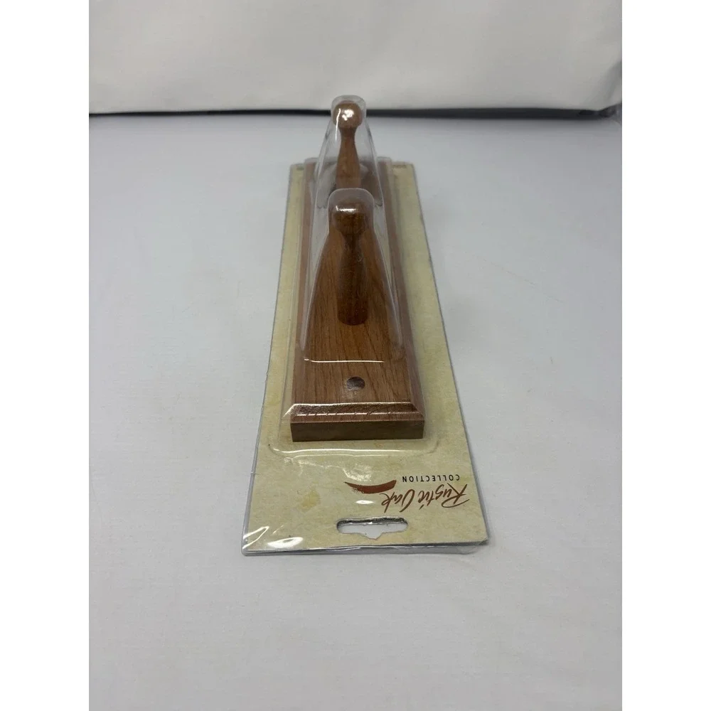 Vintage 1993 Rustic Collection Towel Robe Hook Wall Mounted Wood Coat Two-Peg